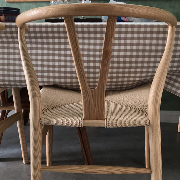 Scandinavian Dining Side Chair Natural Wishbone Dining Side Chair for Home Use Clearhalo ' kitchen&dining_furn' 'Dining Chairs' 'Dining Tables & Seating' 'dining_chair' 'furn' 'furn_dining_chair' 'Furniture' 'furniture_dining_chair' 'Kitchen & Dining Furniture' 'kitchen' 4343498