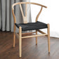 Scandinavian Dining Side Chair Natural Wishbone Dining Side Chair for Home Use Matte Black 1 Piece Clearhalo ' kitchen&dining_furn' 'Dining Chairs' 'Dining Tables & Seating' 'dining_chair' 'furn' 'furn_dining_chair' 'Furniture' 'furniture_dining_chair' 'Kitchen & Dining Furniture' 'kitchen' 4343499