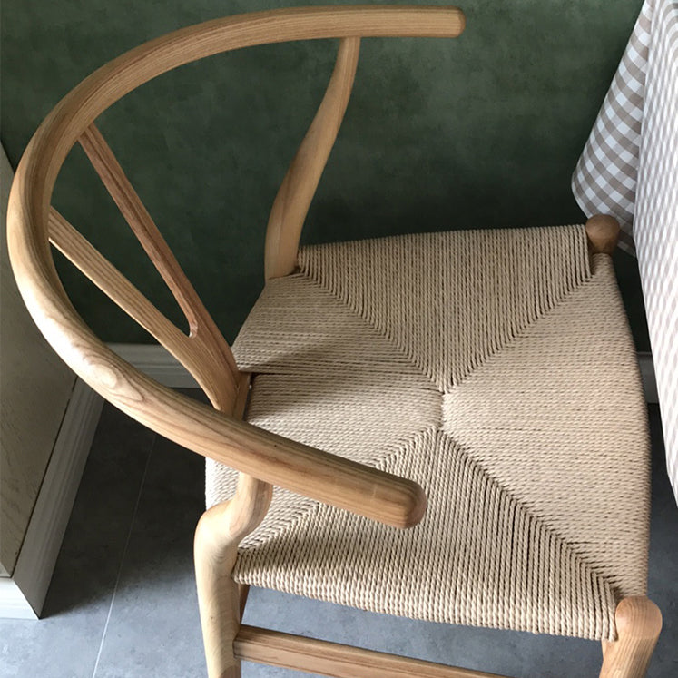 Scandinavian Dining Side Chair Natural Wishbone Dining Side Chair for Home Use Clearhalo ' kitchen&dining_furn' 'Dining Chairs' 'Dining Tables & Seating' 'dining_chair' 'furn' 'furn_dining_chair' 'Furniture' 'furniture_dining_chair' 'Kitchen & Dining Furniture' 'kitchen' 4343502