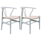 Scandinavian Dining Side Chair Natural Wishbone Dining Side Chair for Home Use White 2 Piece Set Clearhalo ' kitchen&dining_furn' 'Dining Chairs' 'Dining Tables & Seating' 'dining_chair' 'furn' 'furn_dining_chair' 'Furniture' 'furniture_dining_chair' 'Kitchen & Dining Furniture' 'kitchen' 4343506