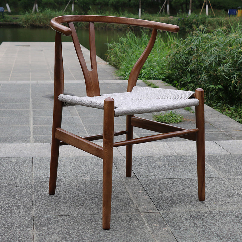 Scandinavian Dining Side Chair Natural Wishbone Dining Side Chair for Home Use Gray Coffee 1 Piece Clearhalo ' kitchen&dining_furn' 'Dining Chairs' 'Dining Tables & Seating' 'dining_chair' 'furn' 'furn_dining_chair' 'Furniture' 'furniture_dining_chair' 'Kitchen & Dining Furniture' 'kitchen' 4343515