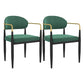 Designer Style Dining Arm Chair Upholstered Matte Finish Open Back Dining Chair Green 2 Piece Set Clearhalo ' kitchen&dining_furn' 'Dining Chairs' 'Dining Tables & Seating' 'dining_chair' 'furn' 'furn_dining_chair' 'Furniture' 'furniture_dining_chair' 'Kitchen & Dining Furniture' 'kitchen' 4343527