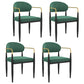 Designer Style Dining Arm Chair Upholstered Matte Finish Open Back Dining Chair Green 4 Piece Set Clearhalo ' kitchen&dining_furn' 'Dining Chairs' 'Dining Tables & Seating' 'dining_chair' 'furn' 'furn_dining_chair' 'Furniture' 'furniture_dining_chair' 'Kitchen & Dining Furniture' 'kitchen' 4343528