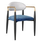 Designer Style Dining Arm Chair Upholstered Matte Finish Open Back Dining Chair White-Blue 1 Piece Clearhalo ' kitchen&dining_furn' 'Dining Chairs' 'Dining Tables & Seating' 'dining_chair' 'furn' 'furn_dining_chair' 'Furniture' 'furniture_dining_chair' 'Kitchen & Dining Furniture' 'kitchen' 4343533