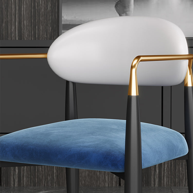 Designer Style Dining Arm Chair Upholstered Matte Finish Open Back Dining Chair Clearhalo ' kitchen&dining_furn' 'Dining Chairs' 'Dining Tables & Seating' 'dining_chair' 'furn' 'furn_dining_chair' 'Furniture' 'furniture_dining_chair' 'Kitchen & Dining Furniture' 'kitchen' 4343535