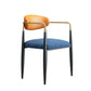 Designer Style Dining Arm Chair Upholstered Matte Finish Open Back Dining Chair Blue-Orange 1 Piece Clearhalo ' kitchen&dining_furn' 'Dining Chairs' 'Dining Tables & Seating' 'dining_chair' 'furn' 'furn_dining_chair' 'Furniture' 'furniture_dining_chair' 'Kitchen & Dining Furniture' 'kitchen' 4343540