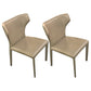 Contemporary Style Dining Chair Kitchen Armless Side Chair with Metal Legs (Set of 2) Light Gray Clearhalo ' kitchen&dining_furn' 'Dining Chairs' 'Dining Tables & Seating' 'dining_chair' 'furn' 'furn_dining_chair' 'Furniture' 'furniture_dining_chair' 'Kitchen & Dining Furniture' 'kitchen' 4343549