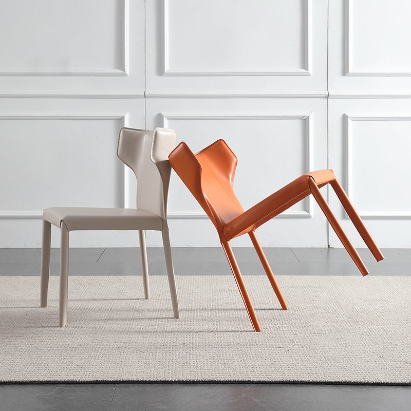 Contemporary Style Dining Chair Kitchen Armless Side Chair with Metal Legs (Set of 2) Clearhalo ' kitchen&dining_furn' 'Dining Chairs' 'Dining Tables & Seating' 'dining_chair' 'furn' 'furn_dining_chair' 'Furniture' 'furniture_dining_chair' 'Kitchen & Dining Furniture' 'kitchen' 4343551