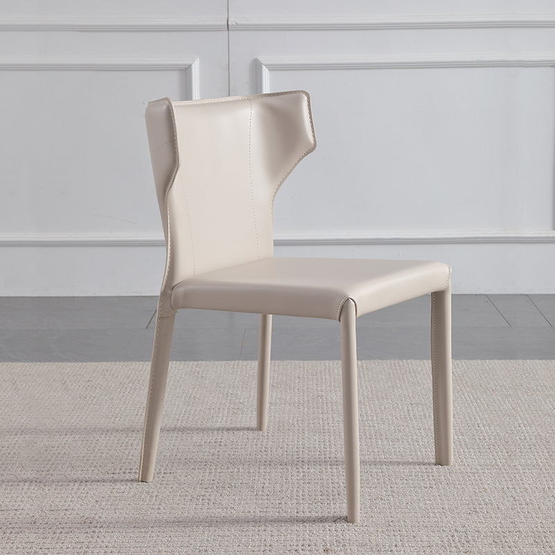 Contemporary Style Dining Chair Kitchen Armless Side Chair with Metal Legs (Set of 2) Clearhalo ' kitchen&dining_furn' 'Dining Chairs' 'Dining Tables & Seating' 'dining_chair' 'furn' 'furn_dining_chair' 'Furniture' 'furniture_dining_chair' 'Kitchen & Dining Furniture' 'kitchen' 4343555