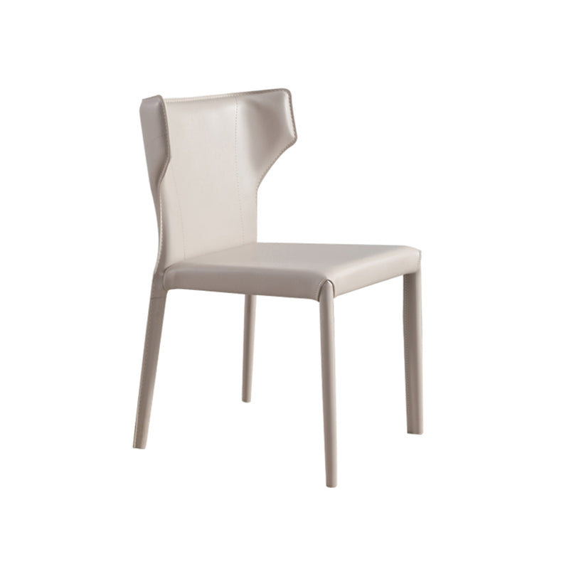 Contemporary Style Dining Chair Kitchen Armless Side Chair with Metal Legs (Set of 2) Clearhalo ' kitchen&dining_furn' 'Dining Chairs' 'Dining Tables & Seating' 'dining_chair' 'furn' 'furn_dining_chair' 'Furniture' 'furniture_dining_chair' 'Kitchen & Dining Furniture' 'kitchen' 4343557