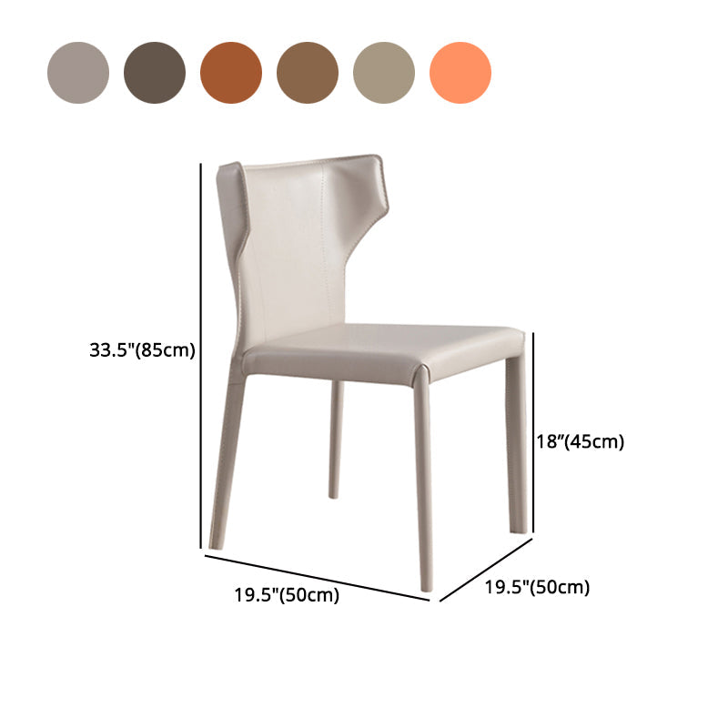Contemporary Style Dining Chair Kitchen Armless Side Chair with Metal Legs (Set of 2) Clearhalo ' kitchen&dining_furn' 'Dining Chairs' 'Dining Tables & Seating' 'dining_chair' 'furn' 'furn_dining_chair' 'Furniture' 'furniture_dining_chair' 'Kitchen & Dining Furniture' 'kitchen' 4343563