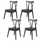 Wood Scandinavian Style Dining Side Chair Armless Home Dining Side Chair Black 4 Piece Set Clearhalo ' kitchen&dining_furn' 'Dining Chairs' 'Dining Tables & Seating' 'dining_chair' 'furn' 'furn_dining_chair' 'Furniture' 'furniture_dining_chair' 'Kitchen & Dining Furniture' 'kitchen' 4343567