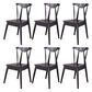Wood Scandinavian Style Dining Side Chair Armless Home Dining Side Chair Black 6 Piece Set Clearhalo ' kitchen&dining_furn' 'Dining Chairs' 'Dining Tables & Seating' 'dining_chair' 'furn' 'furn_dining_chair' 'Furniture' 'furniture_dining_chair' 'Kitchen & Dining Furniture' 'kitchen' 4343568