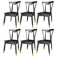 Wood Scandinavian Style Dining Side Chair Armless Home Dining Side Chair Black-Gold 6 Piece Set Clearhalo ' kitchen&dining_furn' 'Dining Chairs' 'Dining Tables & Seating' 'dining_chair' 'furn' 'furn_dining_chair' 'Furniture' 'furniture_dining_chair' 'Kitchen & Dining Furniture' 'kitchen' 4343574