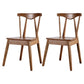 Wood Scandinavian Style Dining Side Chair Armless Home Dining Side Chair Walnut 2 Piece Set Clearhalo ' kitchen&dining_furn' 'Dining Chairs' 'Dining Tables & Seating' 'dining_chair' 'furn' 'furn_dining_chair' 'Furniture' 'furniture_dining_chair' 'Kitchen & Dining Furniture' 'kitchen' 4343576