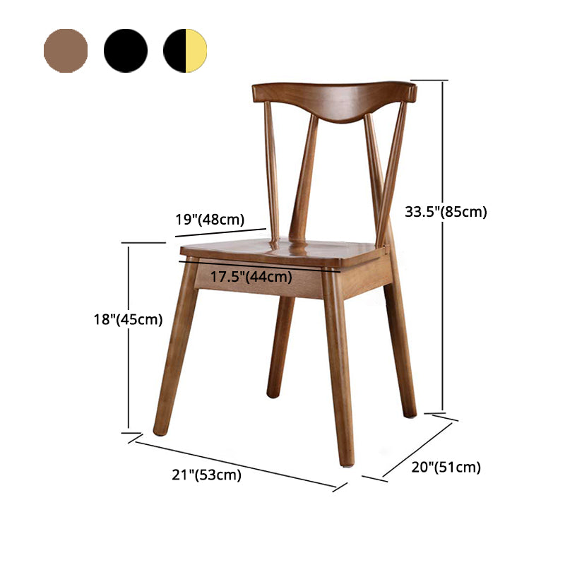 Wood Scandinavian Style Dining Side Chair Armless Home Dining Side Chair Clearhalo ' kitchen&dining_furn' 'Dining Chairs' 'Dining Tables & Seating' 'dining_chair' 'furn' 'furn_dining_chair' 'Furniture' 'furniture_dining_chair' 'Kitchen & Dining Furniture' 'kitchen' 4343584