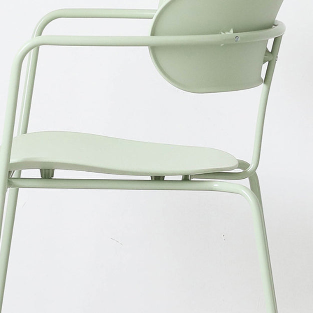 Industrial Metal Balcony Arm Chair Matte Finish Open Back Dining Chair (Set of 4) Clearhalo ' kitchen&dining_furn' 'Dining Chairs' 'Dining Tables & Seating' 'dining_chair' 'furn' 'furn_dining_chair' 'Furniture' 'furniture_dining_chair' 'Kitchen & Dining Furniture' 'kitchen' 4343597