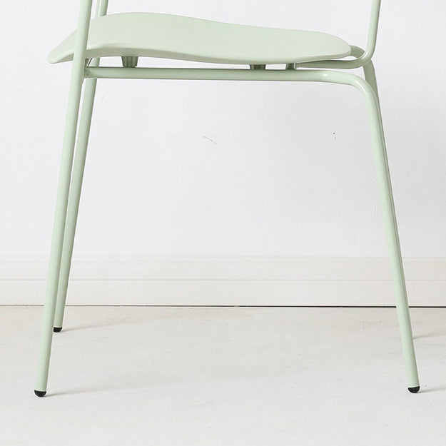 Industrial Metal Balcony Arm Chair Matte Finish Open Back Dining Chair (Set of 4) Clearhalo ' kitchen&dining_furn' 'Dining Chairs' 'Dining Tables & Seating' 'dining_chair' 'furn' 'furn_dining_chair' 'Furniture' 'furniture_dining_chair' 'Kitchen & Dining Furniture' 'kitchen' 4343598