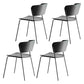 Stackable Dining Armless Chairs Indoor Dining Chairs with Metal Legs Black 4 Piece Set Clearhalo ' kitchen&dining_furn' 'Dining Chairs' 'Dining Tables & Seating' 'dining_chair' 'furn' 'furn_dining_chair' 'Furniture' 'furniture_dining_chair' 'Kitchen & Dining Furniture' 'kitchen' 4343604