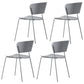 Stackable Dining Armless Chairs Indoor Dining Chairs with Metal Legs Grey 4 Piece Set Clearhalo ' kitchen&dining_furn' 'Dining Chairs' 'Dining Tables & Seating' 'dining_chair' 'furn' 'furn_dining_chair' 'Furniture' 'furniture_dining_chair' 'Kitchen & Dining Furniture' 'kitchen' 4343609