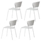 Stackable Dining Armless Chairs Indoor Dining Chairs with Metal Legs White 4 Piece Set Clearhalo ' kitchen&dining_furn' 'Dining Chairs' 'Dining Tables & Seating' 'dining_chair' 'furn' 'furn_dining_chair' 'Furniture' 'furniture_dining_chair' 'Kitchen & Dining Furniture' 'kitchen' 4343616