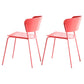 Stackable Dining Armless Chairs Indoor Dining Chairs with Metal Legs Red 2 Piece Set Clearhalo ' kitchen&dining_furn' 'Dining Chairs' 'Dining Tables & Seating' 'dining_chair' 'furn' 'furn_dining_chair' 'Furniture' 'furniture_dining_chair' 'Kitchen & Dining Furniture' 'kitchen' 4343619