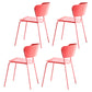 Stackable Dining Armless Chairs Indoor Dining Chairs with Metal Legs Red 4 Piece Set Clearhalo ' kitchen&dining_furn' 'Dining Chairs' 'Dining Tables & Seating' 'dining_chair' 'furn' 'furn_dining_chair' 'Furniture' 'furniture_dining_chair' 'Kitchen & Dining Furniture' 'kitchen' 4343621