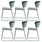 Stackable Dining Armless Chairs Indoor Dining Chairs with Metal Legs Green 6 Piece Set Clearhalo ' kitchen&dining_furn' 'Dining Chairs' 'Dining Tables & Seating' 'dining_chair' 'furn' 'furn_dining_chair' 'Furniture' 'furniture_dining_chair' 'Kitchen & Dining Furniture' 'kitchen' 4343627