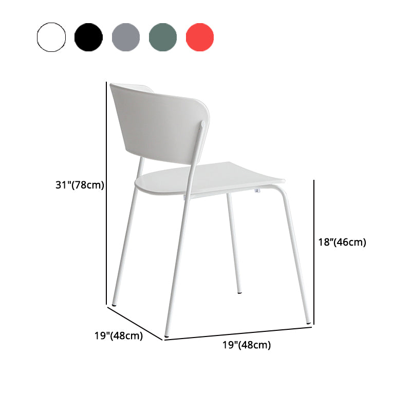 Stackable Dining Armless Chairs Indoor Dining Chairs with Metal Legs Clearhalo ' kitchen&dining_furn' 'Dining Chairs' 'Dining Tables & Seating' 'dining_chair' 'furn' 'furn_dining_chair' 'Furniture' 'furniture_dining_chair' 'Kitchen & Dining Furniture' 'kitchen' 4343628