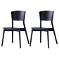 Industrial Oak Wood Side Chair Matte Finish Open Back Dining Chair (Set of 2) Black Clearhalo ' kitchen&dining_furn' 'Dining Chairs' 'Dining Tables & Seating' 'dining_chair' 'furn' 'furn_dining_chair' 'Furniture' 'furniture_dining_chair' 'Kitchen & Dining Furniture' 'kitchen' 4343657