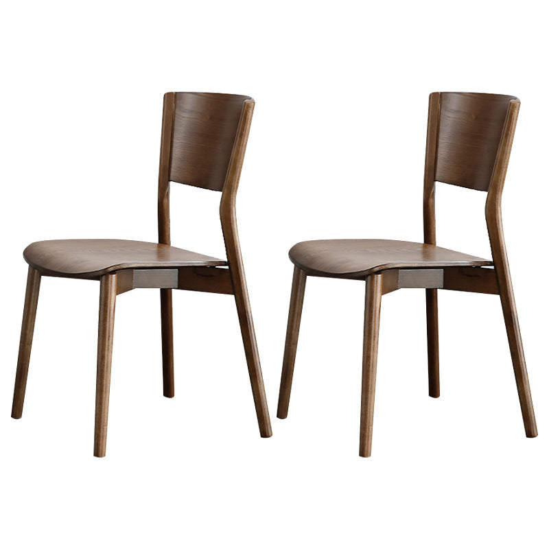 Industrial Oak Wood Side Chair Matte Finish Open Back Dining Chair (Set of 2) Dark Wood Clearhalo ' kitchen&dining_furn' 'Dining Chairs' 'Dining Tables & Seating' 'dining_chair' 'furn' 'furn_dining_chair' 'Furniture' 'furniture_dining_chair' 'Kitchen & Dining Furniture' 'kitchen' 4343658