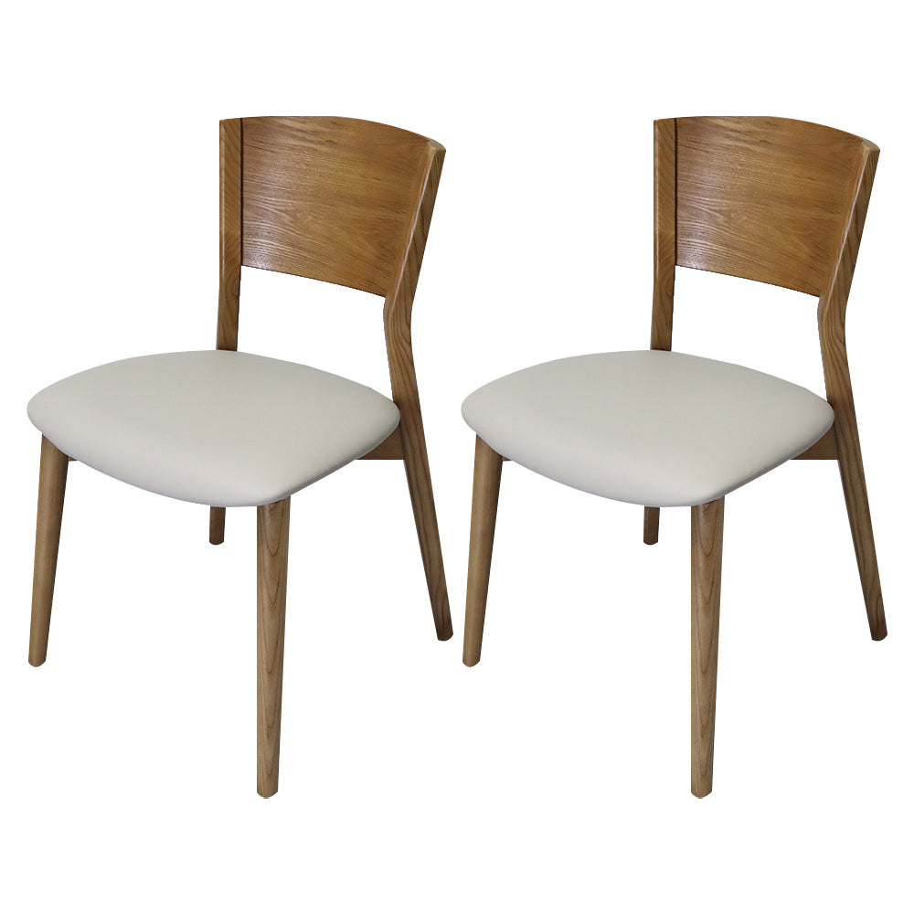 Industrial Oak Wood Side Chair Matte Finish Open Back Dining Chair (Set of 2) Walnut Clearhalo ' kitchen&dining_furn' 'Dining Chairs' 'Dining Tables & Seating' 'dining_chair' 'furn' 'furn_dining_chair' 'Furniture' 'furniture_dining_chair' 'Kitchen & Dining Furniture' 'kitchen' 4343662