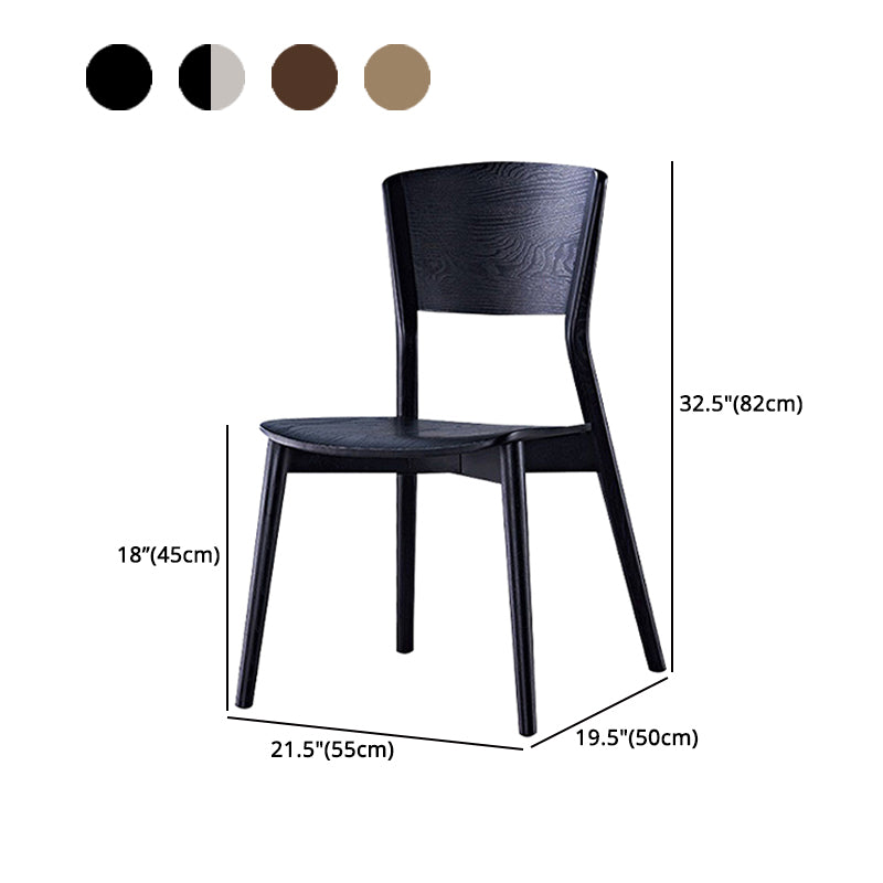 Industrial Oak Wood Side Chair Matte Finish Open Back Dining Chair (Set of 2) Clearhalo ' kitchen&dining_furn' 'Dining Chairs' 'Dining Tables & Seating' 'dining_chair' 'furn' 'furn_dining_chair' 'Furniture' 'furniture_dining_chair' 'Kitchen & Dining Furniture' 'kitchen' 4343669
