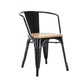 Industrial Style Dining Chair Metal Dining Arm Side Chairs for Kitchen (Set of 4) Clearhalo ' kitchen&dining_furn' 'Dining Chairs' 'Dining Tables & Seating' 'dining_chair' 'furn' 'furn_dining_chair' 'Furniture' 'furniture_dining_chair' 'Kitchen & Dining Furniture' 'kitchen' 4343679
