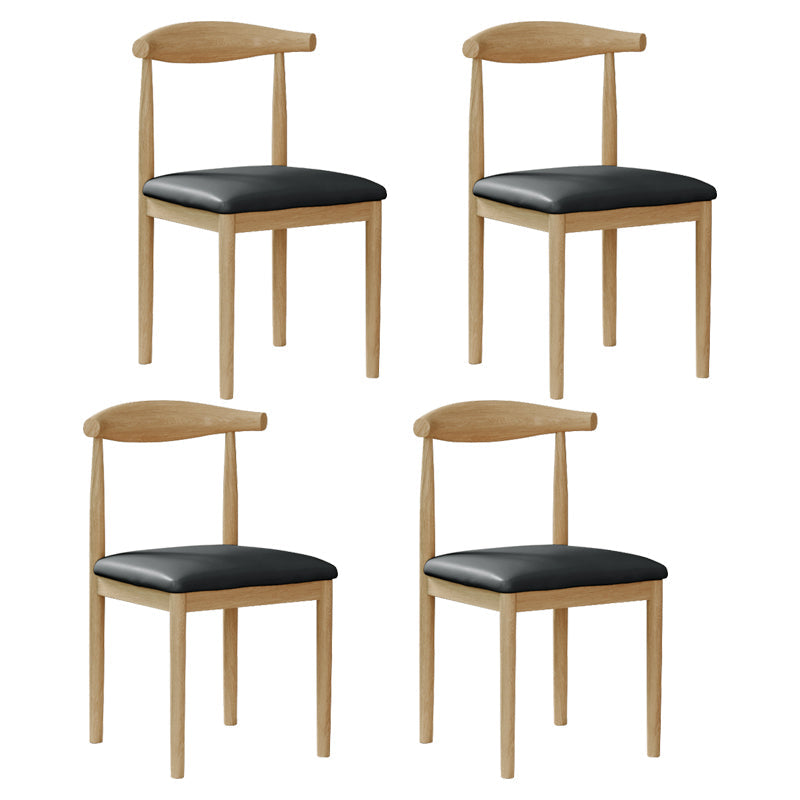 Modern Indoor-Outdoor Dining Chair Metal Armless Open Back Dining Side Chair Black 4 Piece Set Clearhalo ' kitchen&dining_furn' 'Dining Chairs' 'Dining Tables & Seating' 'dining_chair' 'furn' 'furn_dining_chair' 'Furniture' 'furniture_dining_chair' 'Kitchen & Dining Furniture' 'kitchen' 4343695