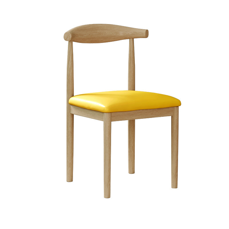 Modern Indoor-Outdoor Dining Chair Metal Armless Open Back Dining Side Chair Yellow 1 Piece Clearhalo ' kitchen&dining_furn' 'Dining Chairs' 'Dining Tables & Seating' 'dining_chair' 'furn' 'furn_dining_chair' 'Furniture' 'furniture_dining_chair' 'Kitchen & Dining Furniture' 'kitchen' 4343704