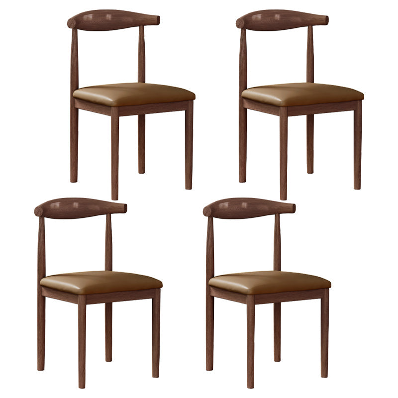 Modern Indoor-Outdoor Dining Chair Metal Armless Open Back Dining Side Chair Light Brown 4 Piece Set Clearhalo ' kitchen&dining_furn' 'Dining Chairs' 'Dining Tables & Seating' 'dining_chair' 'furn' 'furn_dining_chair' 'Furniture' 'furniture_dining_chair' 'Kitchen & Dining Furniture' 'kitchen' 4343725