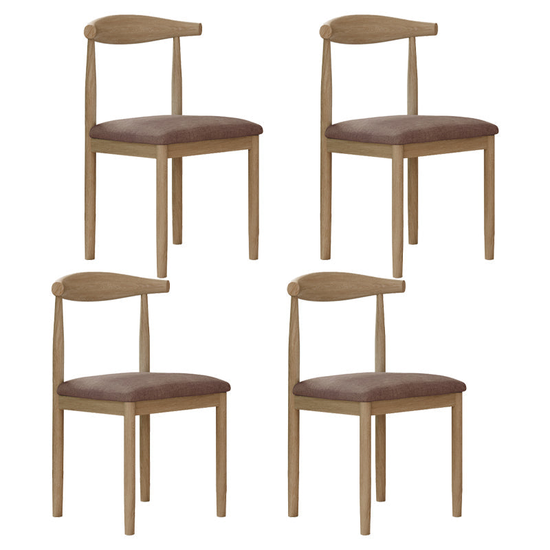 Modern Indoor-Outdoor Dining Chair Metal Armless Open Back Dining Side Chair Coffee 4 Piece Set Clearhalo ' kitchen&dining_furn' 'Dining Chairs' 'Dining Tables & Seating' 'dining_chair' 'furn' 'furn_dining_chair' 'Furniture' 'furniture_dining_chair' 'Kitchen & Dining Furniture' 'kitchen' 4343728