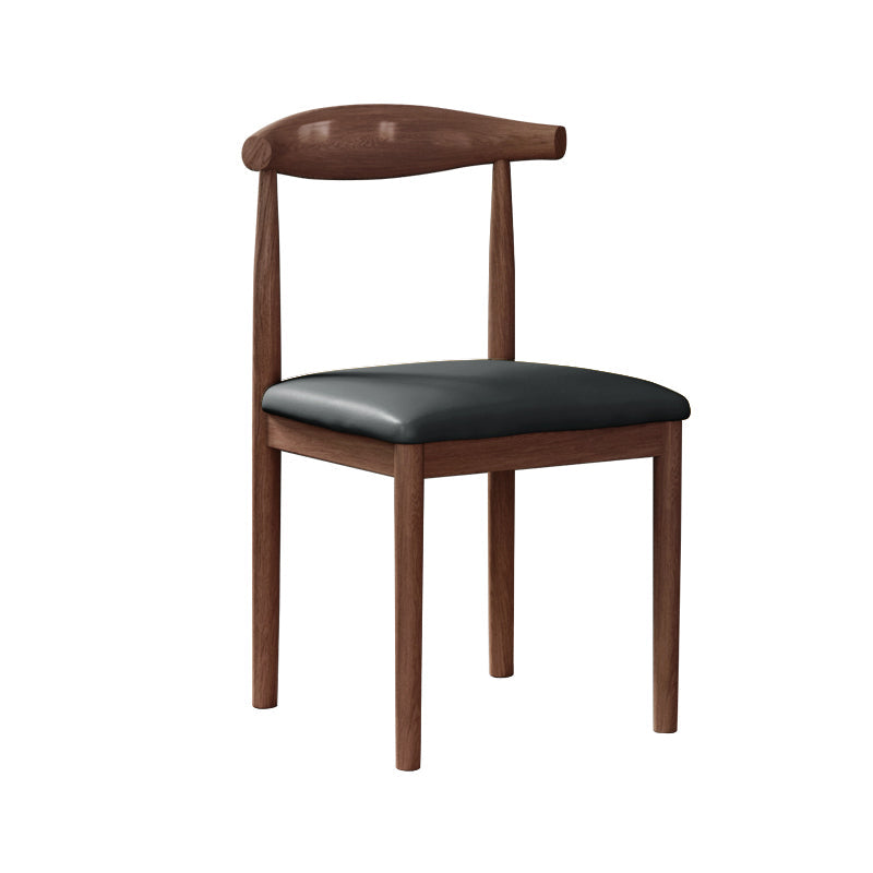 Modern Indoor-Outdoor Dining Chair Metal Armless Open Back Dining Side Chair Black-Brown 1 Piece Clearhalo ' kitchen&dining_furn' 'Dining Chairs' 'Dining Tables & Seating' 'dining_chair' 'furn' 'furn_dining_chair' 'Furniture' 'furniture_dining_chair' 'Kitchen & Dining Furniture' 'kitchen' 4343729