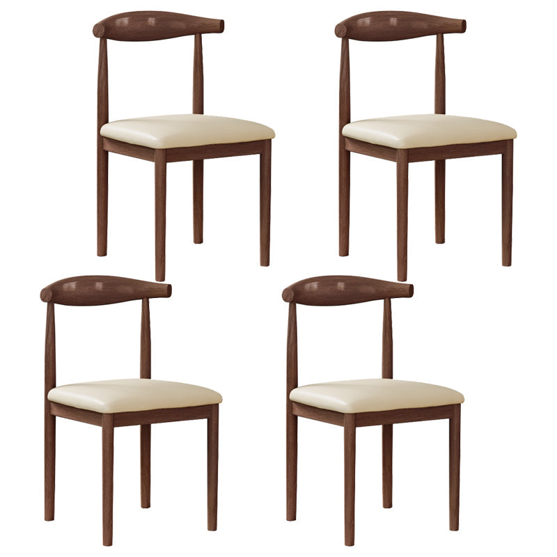 Modern Indoor-Outdoor Dining Chair Metal Armless Open Back Dining Side Chair Beige 4 Piece Set Clearhalo ' kitchen&dining_furn' 'Dining Chairs' 'Dining Tables & Seating' 'dining_chair' 'furn' 'furn_dining_chair' 'Furniture' 'furniture_dining_chair' 'Kitchen & Dining Furniture' 'kitchen' 4343734