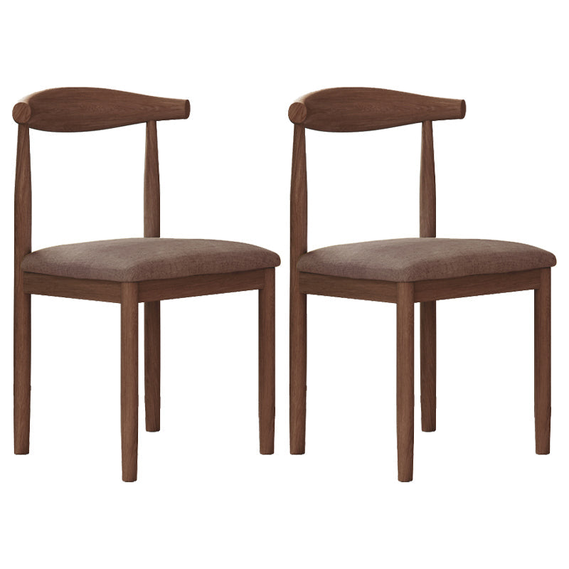 Modern Indoor-Outdoor Dining Chair Metal Armless Open Back Dining Side Chair Dark Coffee 2 Piece Set Clearhalo ' kitchen&dining_furn' 'Dining Chairs' 'Dining Tables & Seating' 'dining_chair' 'furn' 'furn_dining_chair' 'Furniture' 'furniture_dining_chair' 'Kitchen & Dining Furniture' 'kitchen' 4343742