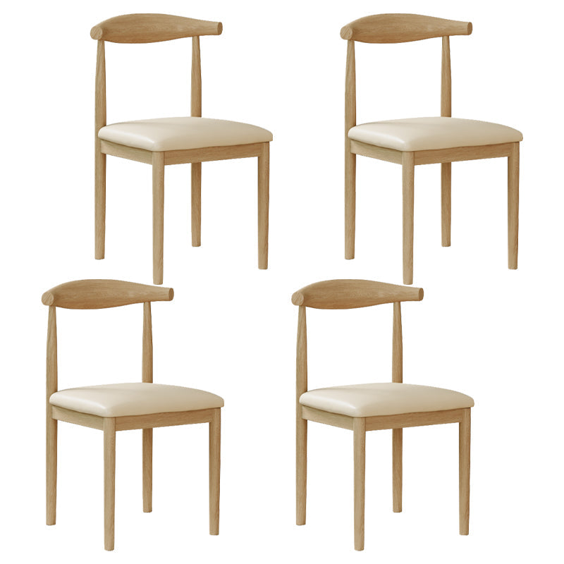Modern Indoor-Outdoor Dining Chair Metal Armless Open Back Dining Side Chair Light Beige 4 Piece Set Clearhalo ' kitchen&dining_furn' 'Dining Chairs' 'Dining Tables & Seating' 'dining_chair' 'furn' 'furn_dining_chair' 'Furniture' 'furniture_dining_chair' 'Kitchen & Dining Furniture' 'kitchen' 4343746