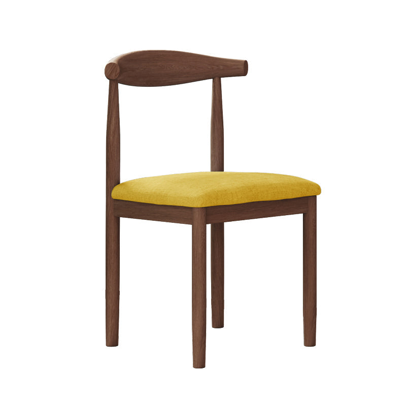Modern Indoor-Outdoor Dining Chair Metal Armless Open Back Dining Side Chair Yellow-Brown 1 Piece Clearhalo ' kitchen&dining_furn' 'Dining Chairs' 'Dining Tables & Seating' 'dining_chair' 'furn' 'furn_dining_chair' 'Furniture' 'furniture_dining_chair' 'Kitchen & Dining Furniture' 'kitchen' 4343747