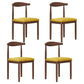 Modern Indoor-Outdoor Dining Chair Metal Armless Open Back Dining Side Chair Yellow-Brown 4 Piece Set Clearhalo ' kitchen&dining_furn' 'Dining Chairs' 'Dining Tables & Seating' 'dining_chair' 'furn' 'furn_dining_chair' 'Furniture' 'furniture_dining_chair' 'Kitchen & Dining Furniture' 'kitchen' 4343749