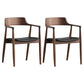 Contemporary Ash Open Back Arm Chair Walnut Upholstered Dining Chair (Set of 2) Brown Clearhalo ' kitchen&dining_furn' 'Dining Chairs' 'Dining Tables & Seating' 'dining_chair' 'furn' 'furn_dining_chair' 'Furniture' 'furniture_dining_chair' 'Kitchen & Dining Furniture' 'kitchen' 4343752
