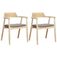 Contemporary Ash Open Back Arm Chair Walnut Upholstered Dining Chair (Set of 2) Wood Clearhalo ' kitchen&dining_furn' 'Dining Chairs' 'Dining Tables & Seating' 'dining_chair' 'furn' 'furn_dining_chair' 'Furniture' 'furniture_dining_chair' 'Kitchen & Dining Furniture' 'kitchen' 4343753