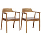 Contemporary Ash Open Back Arm Chair Walnut Upholstered Dining Chair (Set of 2) Light Brown Clearhalo ' kitchen&dining_furn' 'Dining Chairs' 'Dining Tables & Seating' 'dining_chair' 'furn' 'furn_dining_chair' 'Furniture' 'furniture_dining_chair' 'Kitchen & Dining Furniture' 'kitchen' 4343756