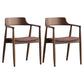 Contemporary Ash Open Back Arm Chair Walnut Upholstered Dining Chair (Set of 2) Red Brown Clearhalo ' kitchen&dining_furn' 'Dining Chairs' 'Dining Tables & Seating' 'dining_chair' 'furn' 'furn_dining_chair' 'Furniture' 'furniture_dining_chair' 'Kitchen & Dining Furniture' 'kitchen' 4343758