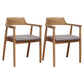 Contemporary Ash Open Back Arm Chair Walnut Upholstered Dining Chair (Set of 2) Light Wood Clearhalo ' kitchen&dining_furn' 'Dining Chairs' 'Dining Tables & Seating' 'dining_chair' 'furn' 'furn_dining_chair' 'Furniture' 'furniture_dining_chair' 'Kitchen & Dining Furniture' 'kitchen' 4343760