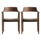 Contemporary Ash Open Back Arm Chair Walnut Upholstered Dining Chair (Set of 2) Dark Brown Clearhalo ' kitchen&dining_furn' 'Dining Chairs' 'Dining Tables & Seating' 'dining_chair' 'furn' 'furn_dining_chair' 'Furniture' 'furniture_dining_chair' 'Kitchen & Dining Furniture' 'kitchen' 4343767